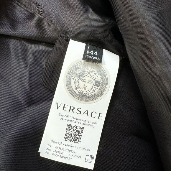 Versace Cady Enver Medusa Scoop Neck Black Little Mini Dress NWT - Picture 11 of 13